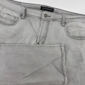 Liverpool 5-Pocket Pants Mens 38 Grey Excellent Slim Straight Stretch Denim